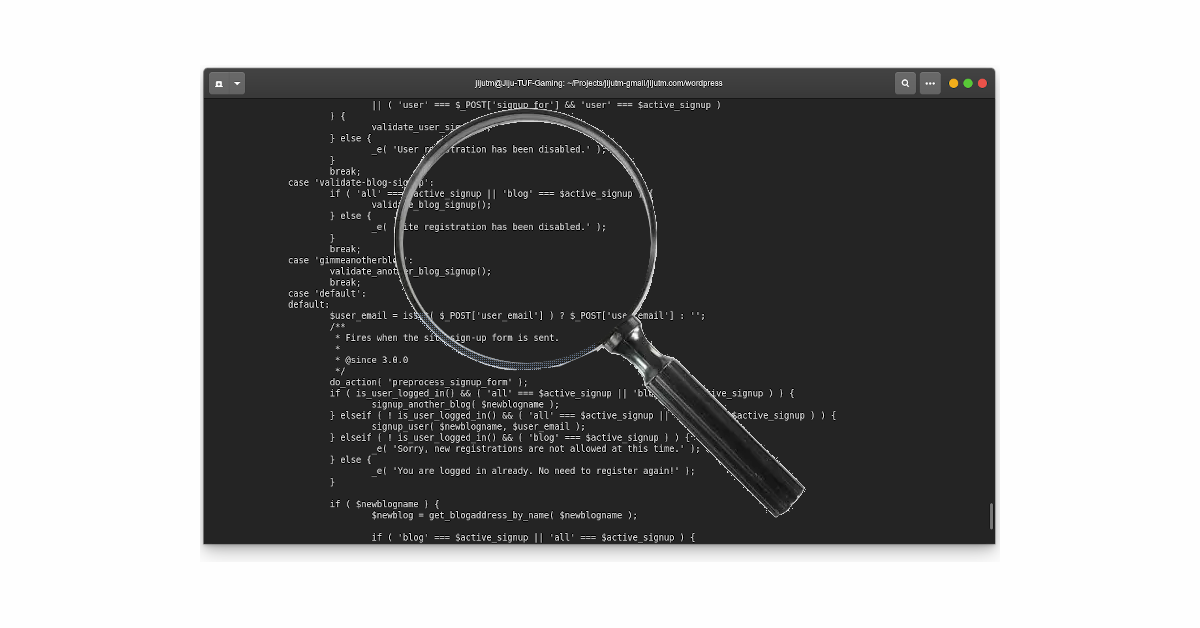 code verificattion of third-party php code